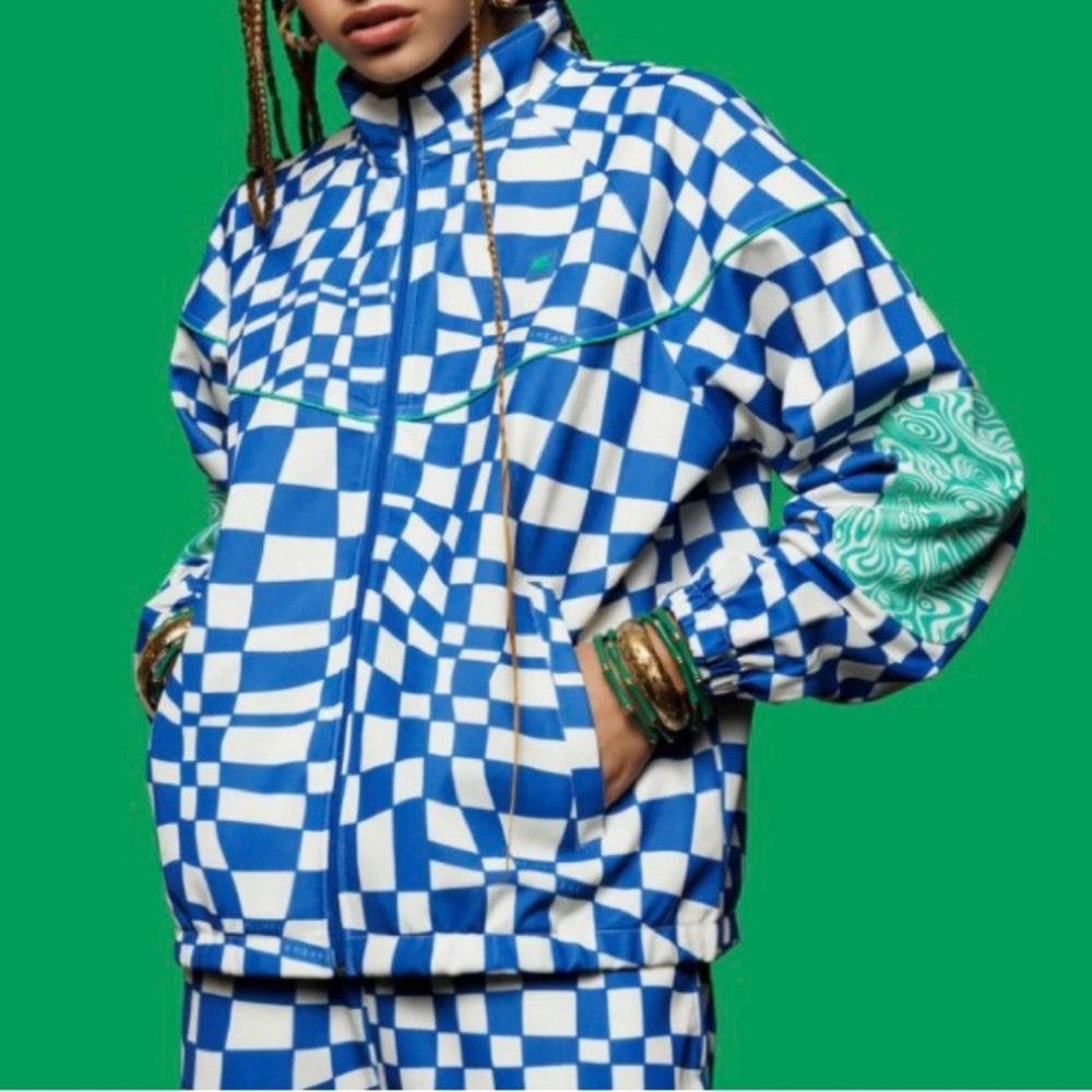 Rare Melody Ehsani Checkered Jacket – Abstract Visions Collection Size Small